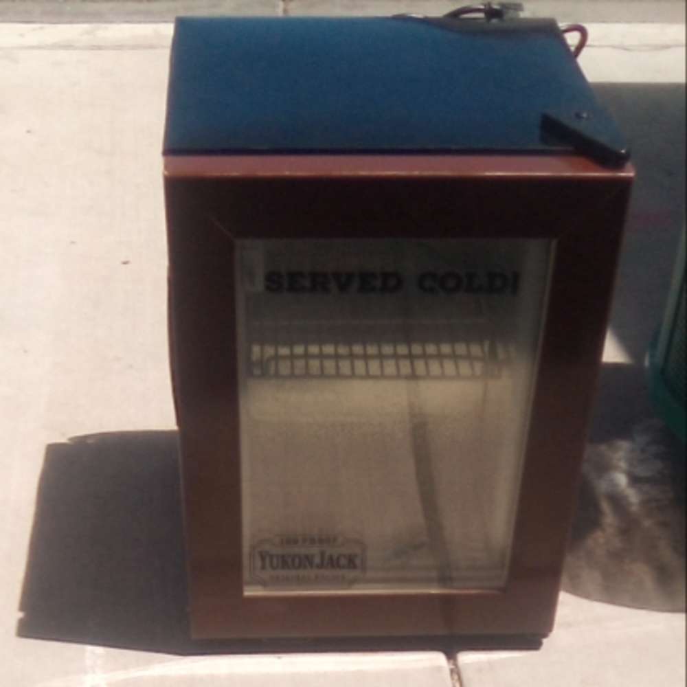 Authentic Yukon Jack mini fridge